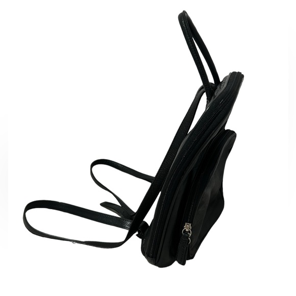 Osgoode Marley backpack|black leather mini backpack| minimalist leather backpack - Picture 5 of 13